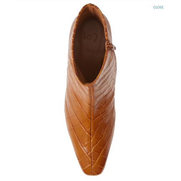 LOQ Matea Croc Embossed Bootie EU 38 NWT